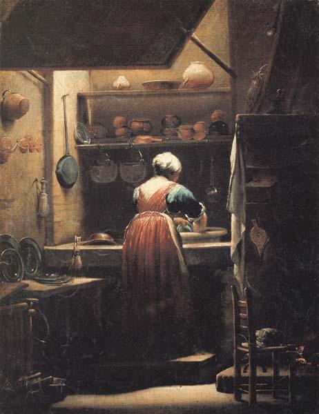 CRESPI, Giuseppe Maria The Scullery Maid Sweden oil painting art